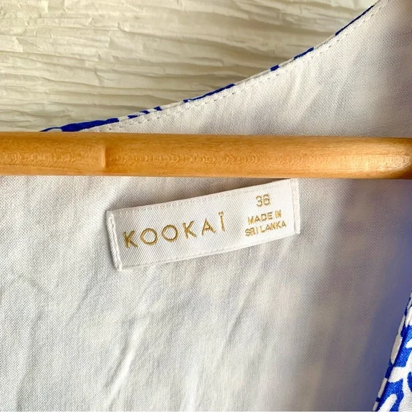 KOOKAI - Blue & White Floral Fitted Mini Summer Dress - Size 36 (Aus Size 8) - Picture 7 of 7